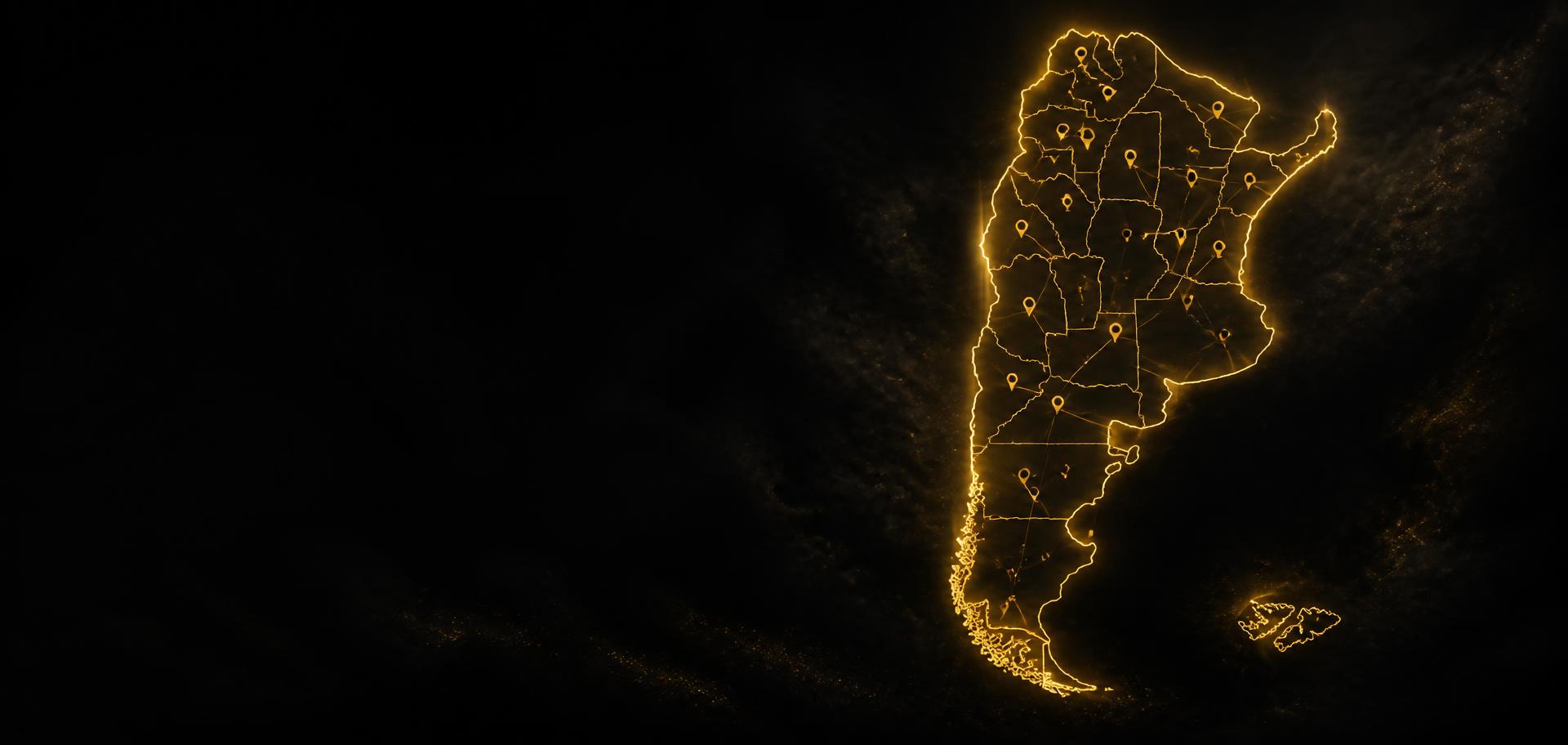 Mapa de Argentina con academias del Directorio Nacional Magnus